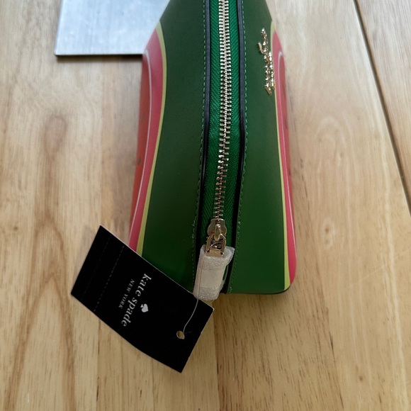 Kate Spade Green and Pink Watermelon Cosmetic Bag - Picture 4 of 8